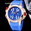 EPIC X Chrono Oversize Mens Watch 47mm 18K Rose Gold Luxury Sports Watches VK Quartz Fly Back Sapphire Crystal Swiss Wristwatch Waterproof