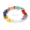 Bracelet en pierre précieuse naturelle perlée Irregar Fluorite cristal extensible puce perles filets bracelets bracelets bracelet à quartz pour les femmes goutte DH09H