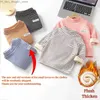 Strickjacke Fleece Dicke Sweatshirts Pullover Baby Jungen Mädchen Herbst Winter Warm Hoodie für Kinder Streifen Kinder Kleinkind Langarm Tops Q231206