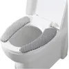 Assento do toalete cobre almofada espessada doméstica pelúcia inverno quente universal lavável virola adesiva