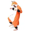 Animal dorosły wysokiej jakości Mr Fox Kigurumi piżama gruba miękka polar Halloween Party Family Party Halloweenowe Kostiumy 2698