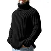 Men's Sweaters Turtleneck Sweater Solid Color Slim Knitted Top 2023 Autumn And Winter Fashion