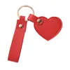 Hartvormige lederen sleutelhanger DIY pols sleutelhanger damestas decoratie sleutelhangers cadeau sleutelhanger