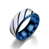 Wedding Rings Fashion Mens and Womens Golden Wave Pattern Infinite Ring Steel Men Women Engagement Jewelry Gifts 231205