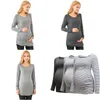 Maternity Tops Tees Bearsland Womens Long Sleeve Casual Side Ruched Clothes Pregnancy Shirts 3-Pack A-M Drop Delivery Baby Kids Suppli Dh8Mv