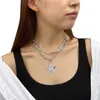 Anhänger Halsketten E0BF Herz/Stern Halskette Elegante Lange Dorn Kette Choker Modeschmuck