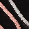 خيوط خيوط بيع الهيب هوب 1M Micro Zircon Zircon Bread Chain Necklace Square Ladder Necklace مجوهرات نحاسية شخصية للرجال والنساء 231206