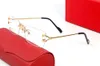 نظارات شمسية مصممة للنساء Carti Rectangle Buffalo Horn Glases Panther Gold Silver Metal Legs Vintage Eyeglasses Travel Tour Lunettes Gafas