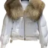 Designer Women's Down Jacket, vinter kort och mångsidig, kvinnors stora päls krage huva, cederträ mångsidig, vinterparutrustning, par tjocka toppar, varma och stormiga jackor