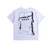 24-2 Mode Luxurys Offes Vêtements T-shirt pour hommes et femmes T-shirts en vrac Tops Homme Casual Street Graffiti Shirt Blanc Sweatshirtoff T-shirts Offs Tops BTDF