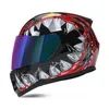 オートバイヘルメットヘルメットダブルレンズフルフェイス高品質のドット承認済みモトカスコスモトシクリスタカペセテレース