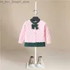 Cardigan Marque Design Automne Tricoté Enfants Cardigan Pull Manteau Adolescents Vêtements Angleterre Style Cardigans Bow Coton Chandails pour Filles Q231206