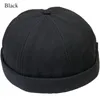 Boinas Moda Mujeres Color Sólido Sombrero Sin Borde Algodón Skullcap Harbor Docker Para Hombres Ajustable Laminado Cuff Beanie Cap Calabaza