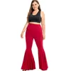 Pantalons grande taille pour femmes Babbytoro Femmes Flare Leggings Large Jambe Lâche Bell Bottom Dance Party Modal Coton Legin Pantalon Plus Taille 5XL 4XL 3XL L Noir Rouge 231206