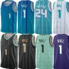 Mens Kids 2 LaMelo Ball Mark Williams Jerseys de basquete personalizadas Miles Bridges Terry Rozier Charlottes Gordon Hayward Kelly Oubre Jr James Bouknight 2022 2023 Cidade