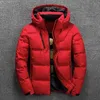 Herr ner parkas vinter män varm jacka kappa stativ krage tjock vit anka jacka mode mäns huva down jacka outwear hane outwear j231205