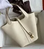 Mode klassische Designer-Handtasche Schloss Leder Einkaufstasche Korb Eimer Togo Leder für Frauen Picotin Handtasche Luxus individuelle echte Rindsleder Umhängetaschen sd3ht