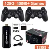 Nostalgic Host Gd10 Game Stick X2 128G / 64G 4K Hd Console de jeux vidéo rétro Contrôleur sans fil intégré 40000 pour garçons Gift Drop Del Dh8X5