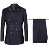 Ternos masculinos blazers terno masculino smoking lapela magro ajuste blazer calças 2 peças para casamento formal masculino duplo breasted moda negócios noivo 231205