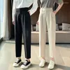 Women's Pants Real S Spot 2023 Spring And Summer Suit Harem High Waist Straight Narrow Version Cigarette Cropped Casual P