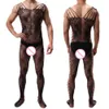 Male Underwear Jumpsuit Sexy Lingerie Rose Sleepwear Multi Shoulder Strap Nightdown Mens For Husband Gift Fishnet Bodysuit