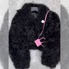 レディースジャケットコートショートベルベルフリースカツの長袖ゆがんだ女性コート冬のアウトウェアデザイナースリムジャケットセーターサイズs-xl