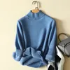 Women's Sweaters Winter Thicken Sweater Womens Casual Warm Velvet Lined Big Size 4xl Knit Pullover Half Turtleneck Poleras Soft Knitwear Jumper 231206