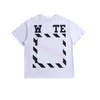 Designer heren T-shirt Ofs Luxe onregelmatige pijl meisje zomer T-shirt met korte mouwen Letterprint Vinger losse textieldruk