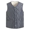 Gilet da uomo Uomo Autunno Inverno Gilet imbottito in piumino con bottone tascabile Clre Giacca senza maniche resistente al freddo 231206