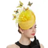 Bandanas Headgear Butterfly Cocktail Hat Woman Retro Women Polyester Mesh Tea Party Hats