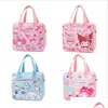 Handbags Kawaii Melody Design Lunch Bags Heat Preservation Waterproof Tote Bag For Student Drop Delivery Baby, Kids Maternity Accessor Dhfhy