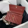 Designer sacos de ombro cinta bolsas xadrez bolsas dupla carta fivela sólida pele carneiro caviar padrão noite carteira saco