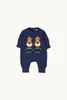 Rompers TC 2023 Winter Spädbarn Baby Girls Fleeced Cute Cartoon Mönster Småbarn Boys Romper Kids Christmas Clothes 231205