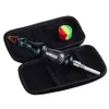 CSYC NC035 Dab Rig Smoking Pipes Bag Set Colorful Calabash Style Bubbler About 6.89 Inches Tube Glass Bong 510 Quartz Ceramic Nail Dabber Tool Zipper Case