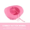 Bandanas Cowgirl Hüte Rosa Kostüm Kopfschmuck Frauen Up Requisiten Cosplay Tiaras Mädchen Damen