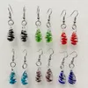 6 paires de paires Couleurs Couleurs bleues Formes de chute de boucles pendantes