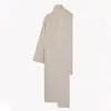 Th~row Autumn and Winter New Handmade Wool Blended Scarf Double layered Cashmere Coat Coat