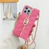 Luxury Womens Cross Body Phone Cases For Iphone 13pro 13promax Designers Chain Womens Phonecases Letters Iphone Cases Brand Cell Phone Cass