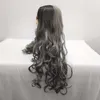 新しいタイプのウィッグレディーススプリットグレーロングカーリーヘアウィッグヘッドカバーロングヘアスタイルナチュラルウィッグカバー