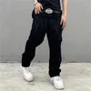 Kadınlar kot y2k harf siyah pantolon harajuku moda rahat gevşek büyük boy çok yönlü sokak kıyafetleri erkekler hip hop işlemeli 231206