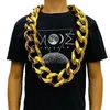 Chaînes Faux Big Gold Chain Hommes Dominateur Hip-Hop Gothique Cadeau De Noël En Plastique QERFORMANCE Props Local Nouveau Riche Jewelry318W