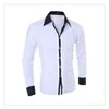 Camisas casuais masculinas Slim-Fit Business Color Shirt