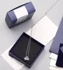 Pendant Necklaces Fashion Necklace Elegant Vibration Crystal Blue Crown Decoration Female Romantic Jewelry