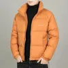 Мужские пуховые парки, осенне-зимняя легкая куртка с воротником-стойкой, корейская мода, теплое толстое пальто большого размера, белый, оранжевый, зеленый, черный 231205