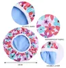 Women Shower Cap Waterproof Luxury Haircare Caps for Women Reusable Bath Hair Cap Fashion Dry Hair Hat with Elastic