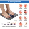 Fotmassager Electric EMS Foot Massager Pad Relief Smärta Relax Fötter Acupoints Massage Matchock Muskelstimulering Förbättra blodcirkulationen 231205