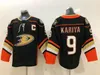 Anaheim Ducks 9 Paul Kariya 15 Ryan Getzlaf 17 Ryan Kesler Charlie Conway Teemu Selanne Bombay Portman Goldberg Reed Banks Ice Hockey Jersey