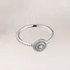 100 925 Sterling Silver Elegant Sparkle Ring per le donne Anelli di fidanzamento del matrimonio Accessori per gioielli di moda 97784678948200