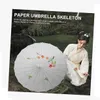 Papierowy parasol ręcznie robiony chiński naoliwiony papier parasol Parasol świetny na druhny ślubne - czysty biały