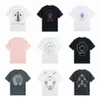 T-shirts Mens Designers Classic Chromes Summer Brand Top T-shirts Ch White Short Casual präglad bokstav Sanskrit Cross Pattern Tees Novelty